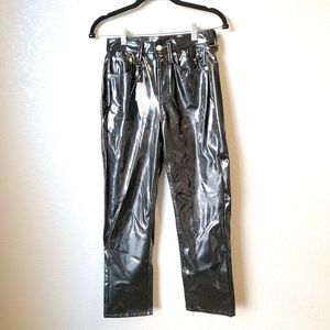 New Black Faux Leather Pants